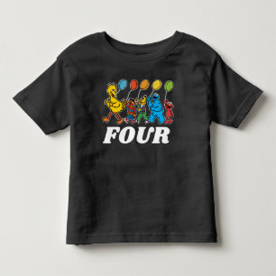 T-shirt Pour Les Tous Petits Copains de la rue Sésame Ballons pour 4ème anniv