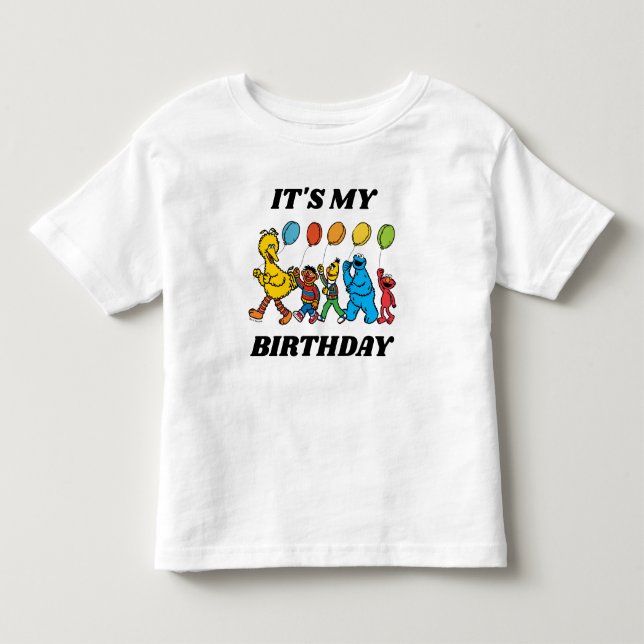 T-shirt Pour Les Tous Petits Copains de la rue Sésame | C'est mon anniversaire (Devant)