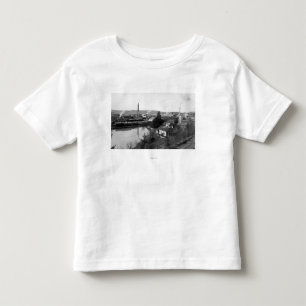 T-shirt Pour Les Tous Petits Coquille, OU moulins de vue de ville et de bois de