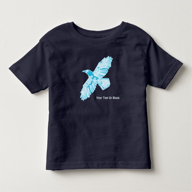 T-shirt Pour Les Tous Petits Corbeau bleu (Devant)