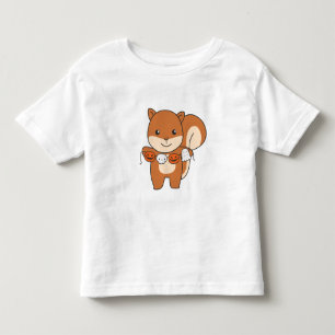 T-shirt Pour Les Tous Petits Costume Citrouille d'Halloween heureux écureuil