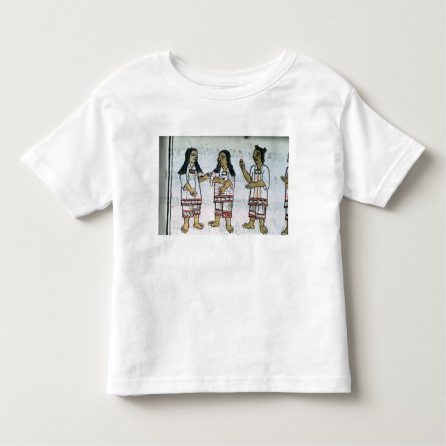 T-shirt Pour Les Tous Petits Costumes aztèques femelles (Devant)