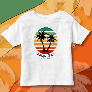 T-shirt Pour Les Tous Petits Coucher de soleil de palmier
