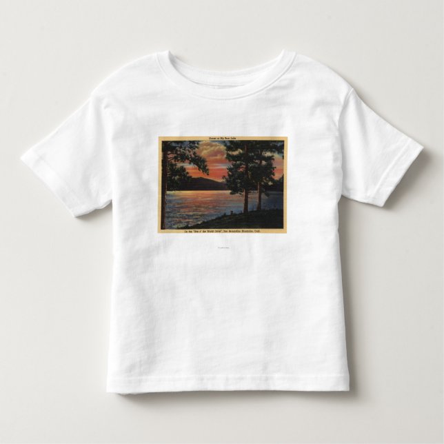 T-shirt Pour Les Tous Petits Coucher du soleil au lac big Bear (Devant)
