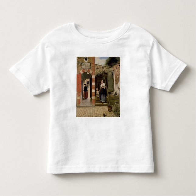 T-shirt Pour Les Tous Petits Cour d'une maison à Delft, 1658 (Devant)