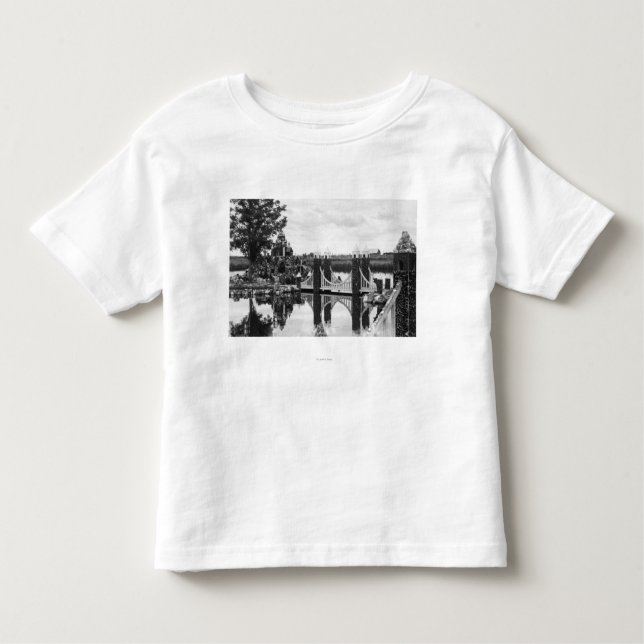 T-shirt Pour Les Tous Petits Courbure, photographie de jardin de roche de (Devant)