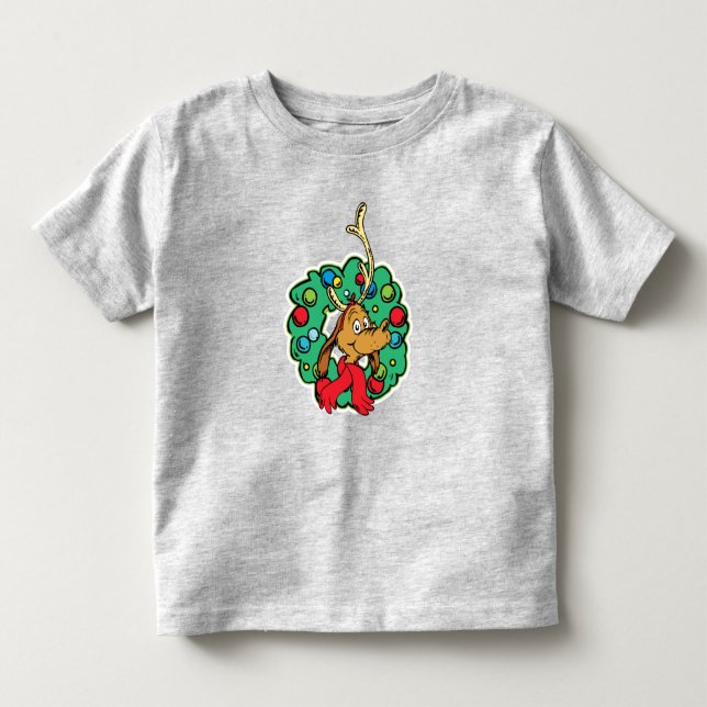T-shirt Pour Les Tous Petits Couronne de Noël de Grinch | Max (Devant)
