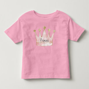 T-shirt Pour Les Tous Petits Couronne de princesse en or rose