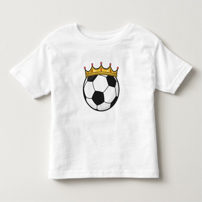 T-shirt Pour Les Tous Petits Couronne Reine de Football (Devant)