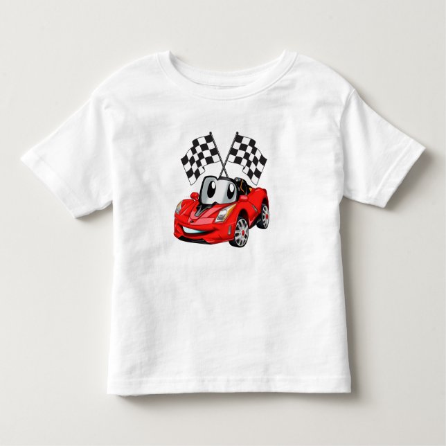 T-shirt Pour Les Tous Petits Course au drapeau des caricatures rapides - Choisi (Devant)