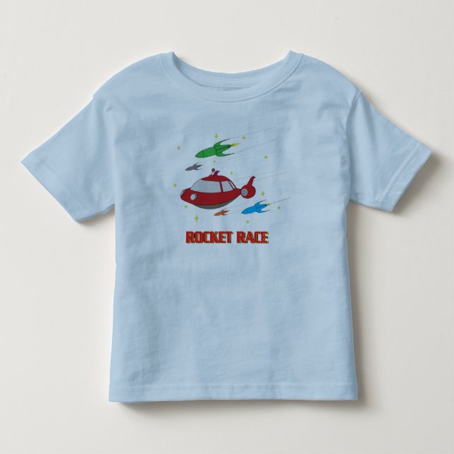 T-shirt Pour Les Tous Petits Course de Rocket de jouet (Devant)
