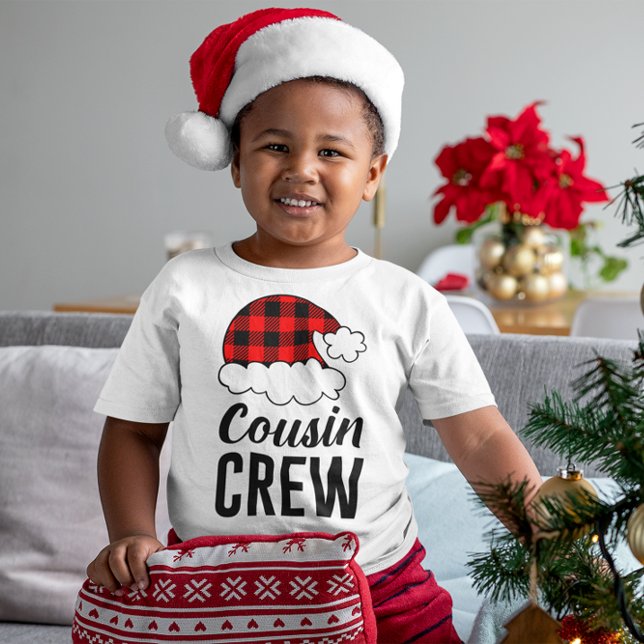 T-shirt Pour Les Tous Petits Cousin Crew Christmas Holiday Buffalo Plaid (Cousin Crew Christmas Holiday Buffalo Plaid Toddler T-shirt)