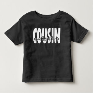T-shirt Pour Les Tous Petits Cousin Crew Family Reunion Text Blanc
