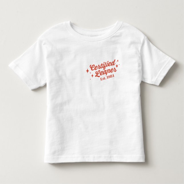 T-shirt Pour Les Tous Petits Coutume Leap Année Frog Leaper Rare Birday Club (Devant)