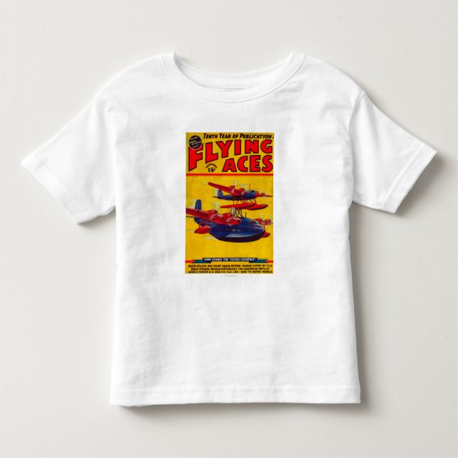 T-shirt Pour Les Tous Petits Couverture de magazine d'as de vol (Devant)