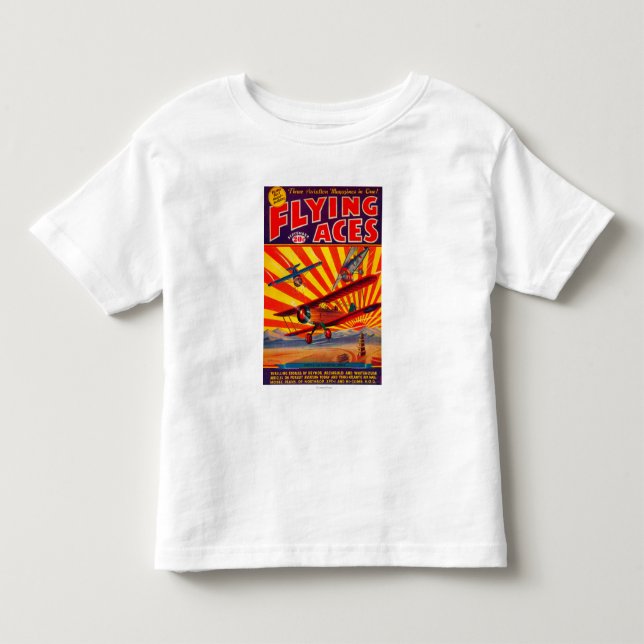 T-shirt Pour Les Tous Petits Couverture de magazine d'as de vol 2 (Devant)