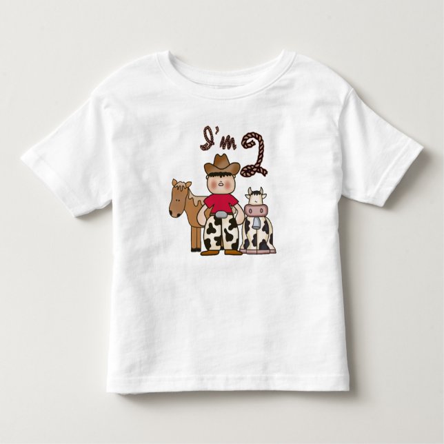 T-shirt Pour Les Tous Petits Cowboy 2e anniversaire (Devant)