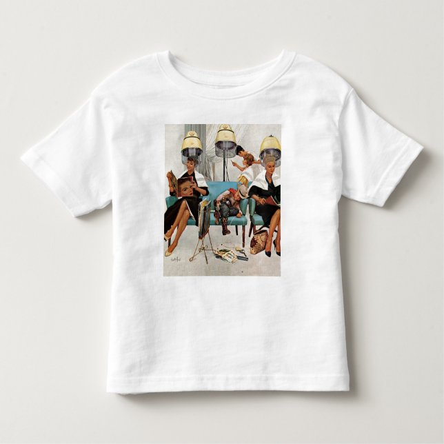 T-shirt Pour Les Tous Petits Cowboy endormi dans le salon de beauté (Devant)