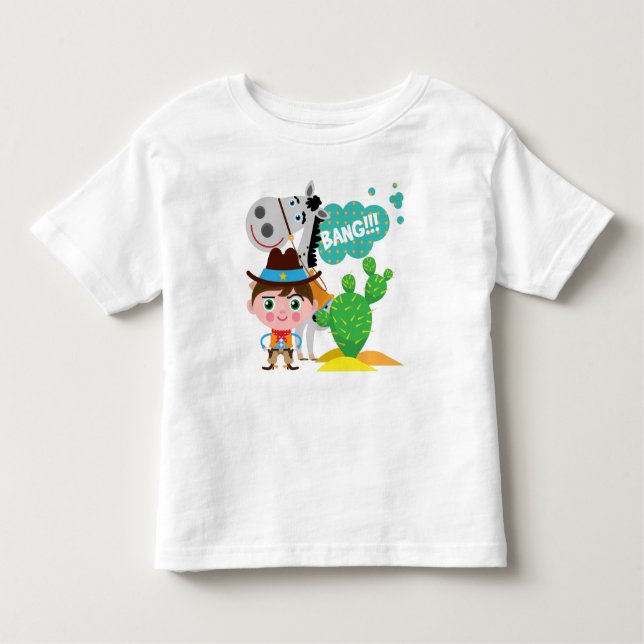 T-shirt Pour Les Tous Petits Cowboy et Horse (Devant)