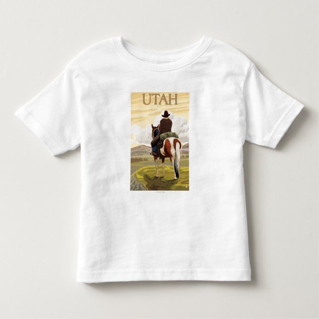 T-shirt Pour Les Tous Petits Cowboy (Vue de dos)Utah (Devant)