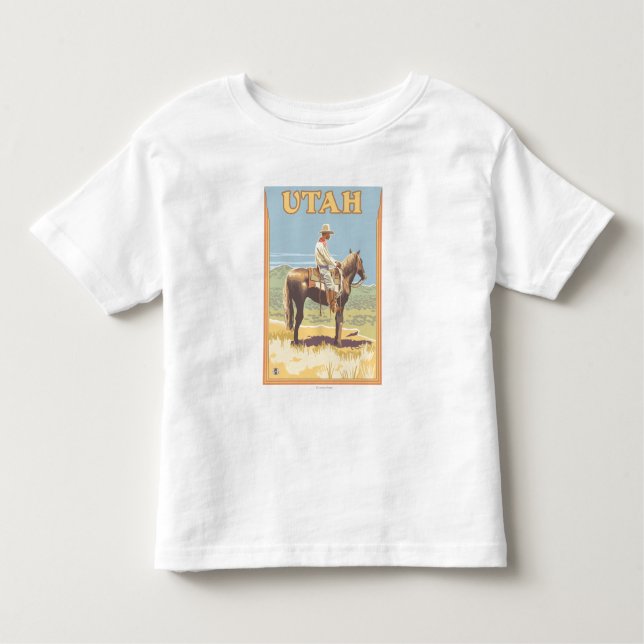 T-shirt Pour Les Tous Petits Cowboy (Vue latérale)Utah (Devant)