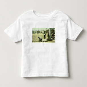 T-shirt Pour Les Tous Petits Cowboys américains faisant la marque d'un veau, ve
