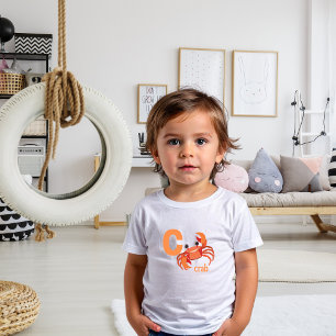 T-shirt Pour Les Tous Petits Crabe alphabétique