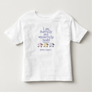 T-shirt Pour Les Tous Petits Craintivement et merveilleusement fait - bleu