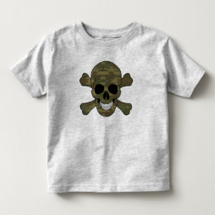 T-shirt Pour Les Tous Petits Crâne Camouflant Et Chemise Crossbones