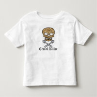 Crâne tueur de céréales et cuillères croisées