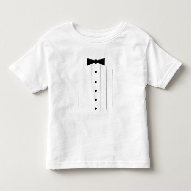 T-shirt Pour Les Tous Petits Cravate noire Tuxedo (Devant)