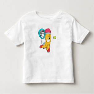 T-shirt Pour Les Tous Petits Crayon au tennis avec raquette de tennis