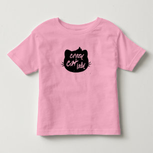 T-shirt Pour Les Tous Petits Crazy petite fille de chat