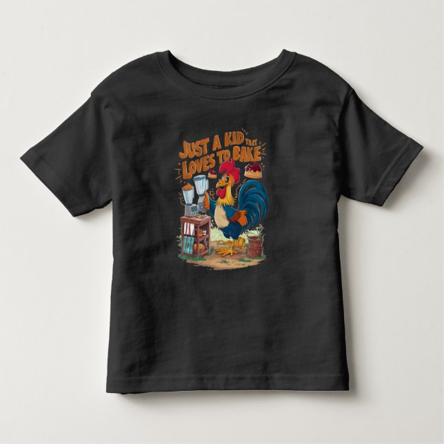 T-shirt Pour Les Tous Petits Création culinaire de gâteaux de poulet (Devant)