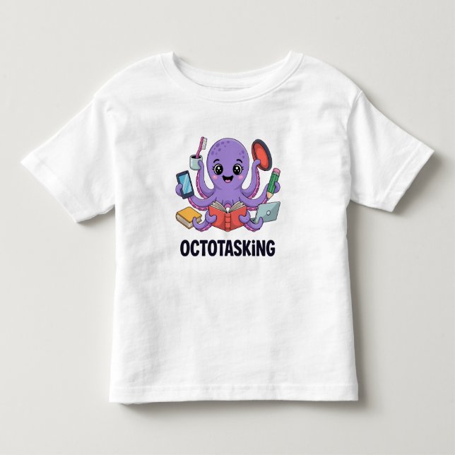 T-shirt Pour Les Tous Petits Création octotâche en mode multitâche (Devant)