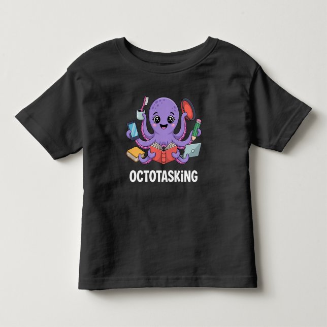 T-shirt Pour Les Tous Petits Créature à octotâches en mode multitâche (Devant)
