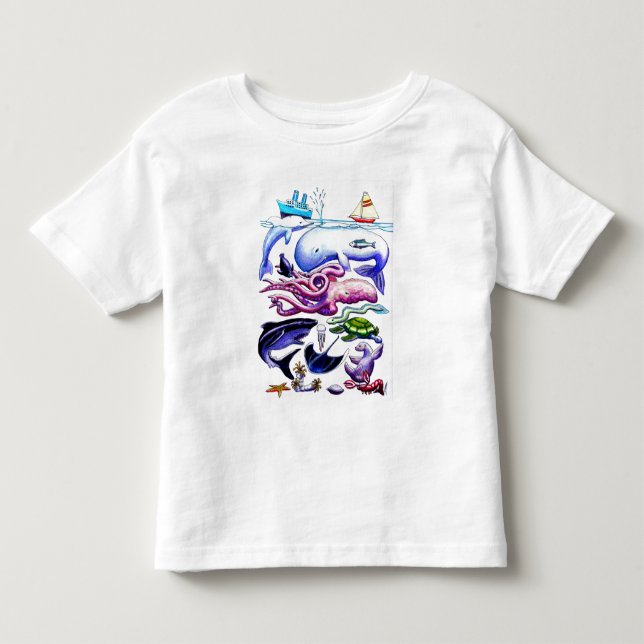 T-shirt Pour Les Tous Petits Créatures de mer (Devant)