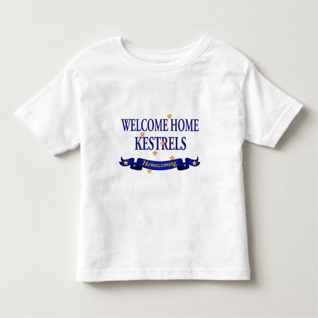 T-shirt Pour Les Tous Petits Crécerelles à la maison bienvenues (Devant)