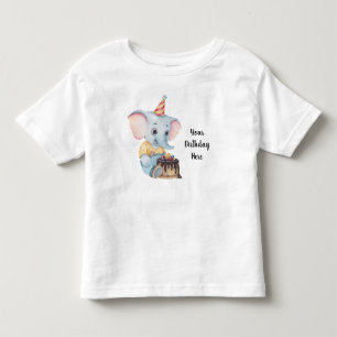T-shirt Pour Les Tous Petits Créez votre propre éléphant d'anniversaire mignon