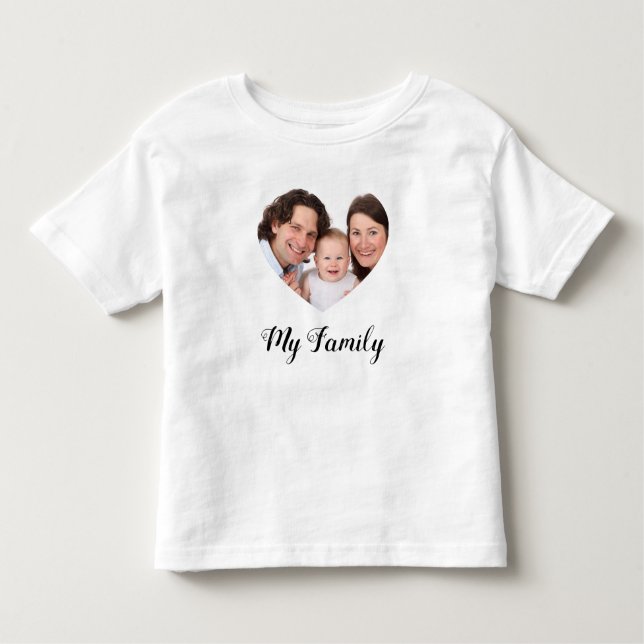 T-shirt Pour Les Tous Petits Créez votre propre J'aime Ma famille Saint-Valenti (Devant)
