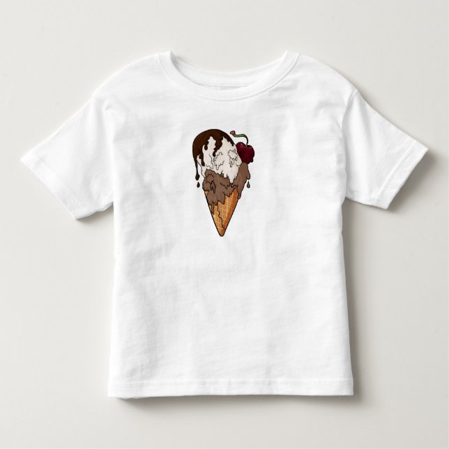T-shirt Pour Les Tous Petits Crème classique de crâne mortelle (Devant)