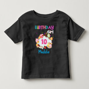 T-shirt Pour Les Tous Petits Crème glacée cônes colorés Anniversaire Fille Corr