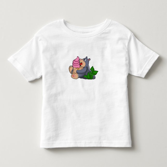 T-shirt Pour Les Tous Petits Crème glacée Mole avec gaufre (Devant)