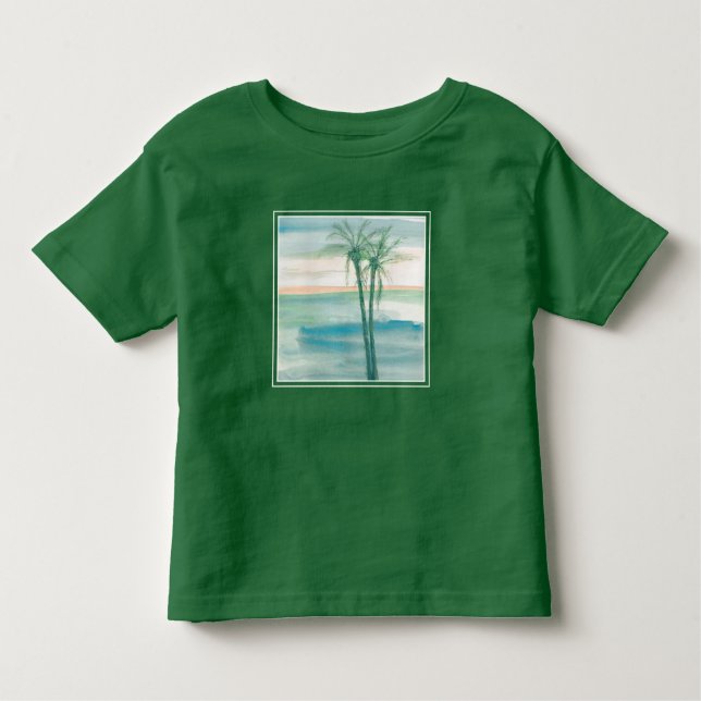 T-shirt Pour Les Tous Petits Crépuscule paisible tropical (Devant)