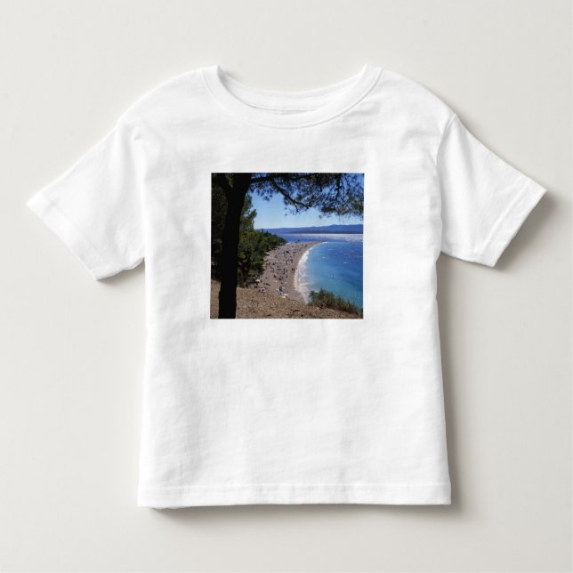 T-shirt Pour Les Tous Petits Croatie, île de Brac, Bol, Golden Cape Beach (Devant)