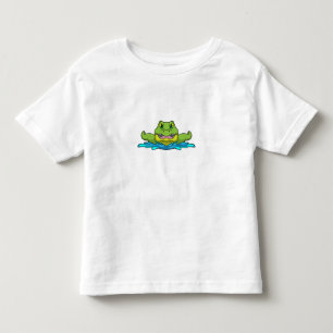 T-shirt Pour Les Tous Petits Crocodile à nager dans l'eau