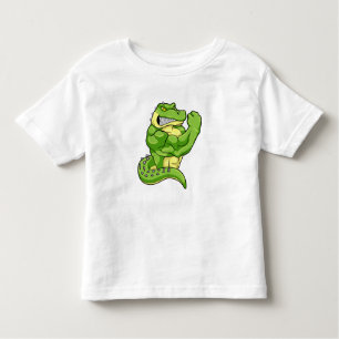 T-shirt Pour Les Tous Petits Crocodile comme Bodybuilder & grands Muscles