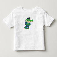 Crocodile en tant qu'officier de police en uniform