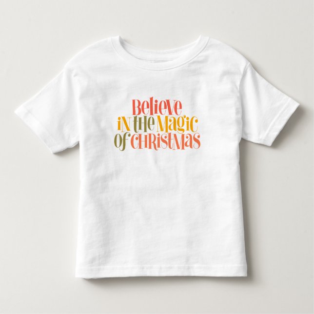 T-shirt Pour Les Tous Petits Croire à la magie de Noël - Style rétro (Devant)