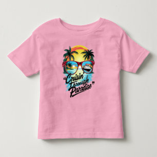 T-shirt Pour Les Tous Petits Croisine" à travers le paradis : Vibes d'évasion t